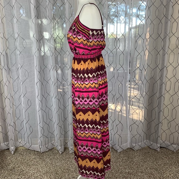 Ann Taylor Loft Tribal Print Maxi Dress XS - Picture 4 of 6